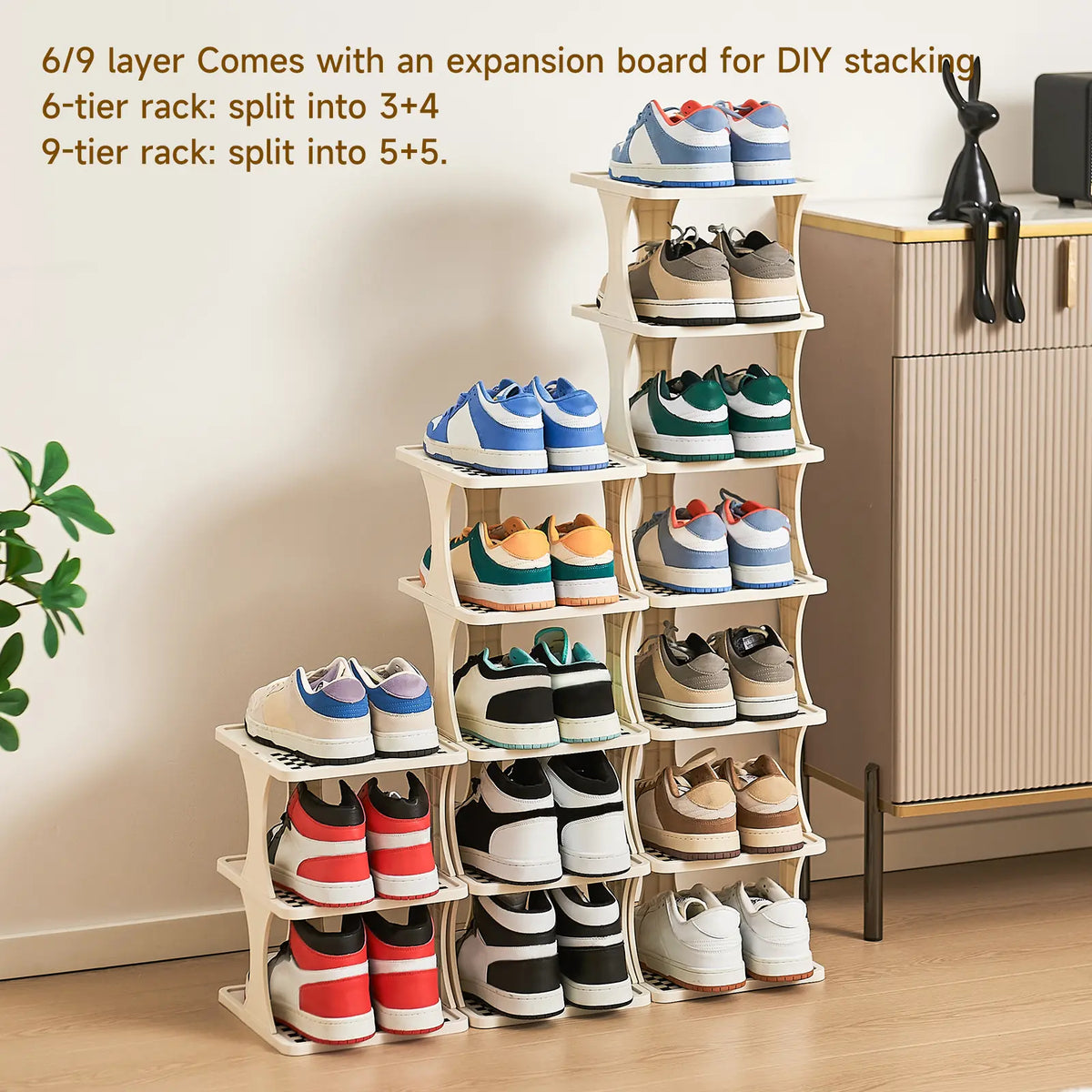 Transform Your Space with the UFORU 6/9-Layer Vertical Detachable Shoe Storage Rack - Stylish & Versatile Organization for Every Home