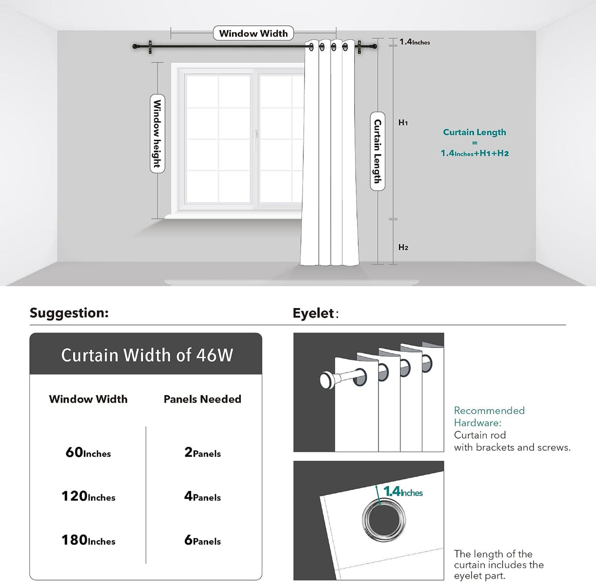 Transform Your Space with Mocha Thermal Insulated Grommet Blackout Curtains - Set of 2 Panels (46 x 54 Inch)