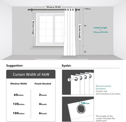 Transform Your Space with Mocha Thermal Insulated Grommet Blackout Curtains - Set of 2 Panels (46 x 54 Inch)