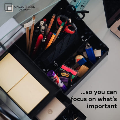 Elevate Your Grooming Routine with the Large Black Cosmetic Organizer - Perfect Multi-Drawer Storage for Aftershave, Deodorant, Beard Care, and More!