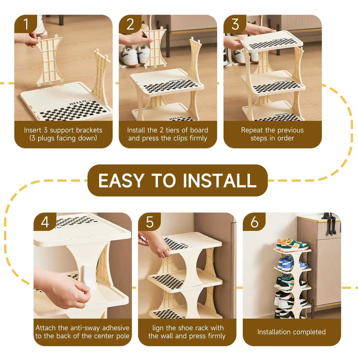 Transform Your Space with the UFORU 6/9-Layer Vertical Detachable Shoe Storage Rack - Stylish & Versatile Organization for Every Home