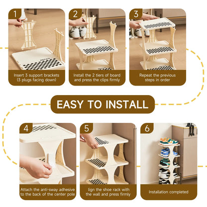 Transform Your Space with the UFORU 6/9-Layer Vertical Detachable Shoe Storage Rack - Stylish & Versatile Organization for Every Home